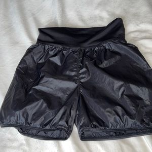 Girls black trash bag shorts size 8-10